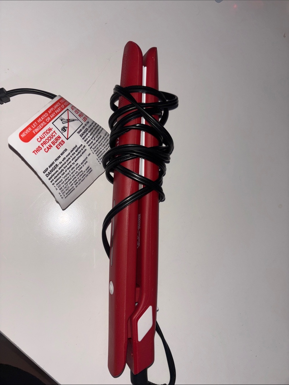 Red Hair Straightener Flat Iron - Women’s Hair Styling Tool